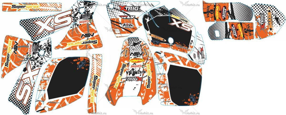 Decals for KTM SX-125 2001-2003 MAXXIS4-BLACK
