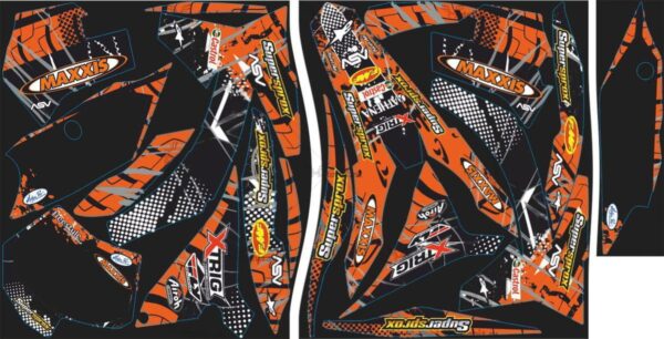 Decals for KTM SX-125 2011-2013 MAXXIS3-SUPERBLACK