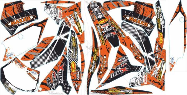 Decals for KTM SX-125 2011-2013 MAXXIS3-WHITE