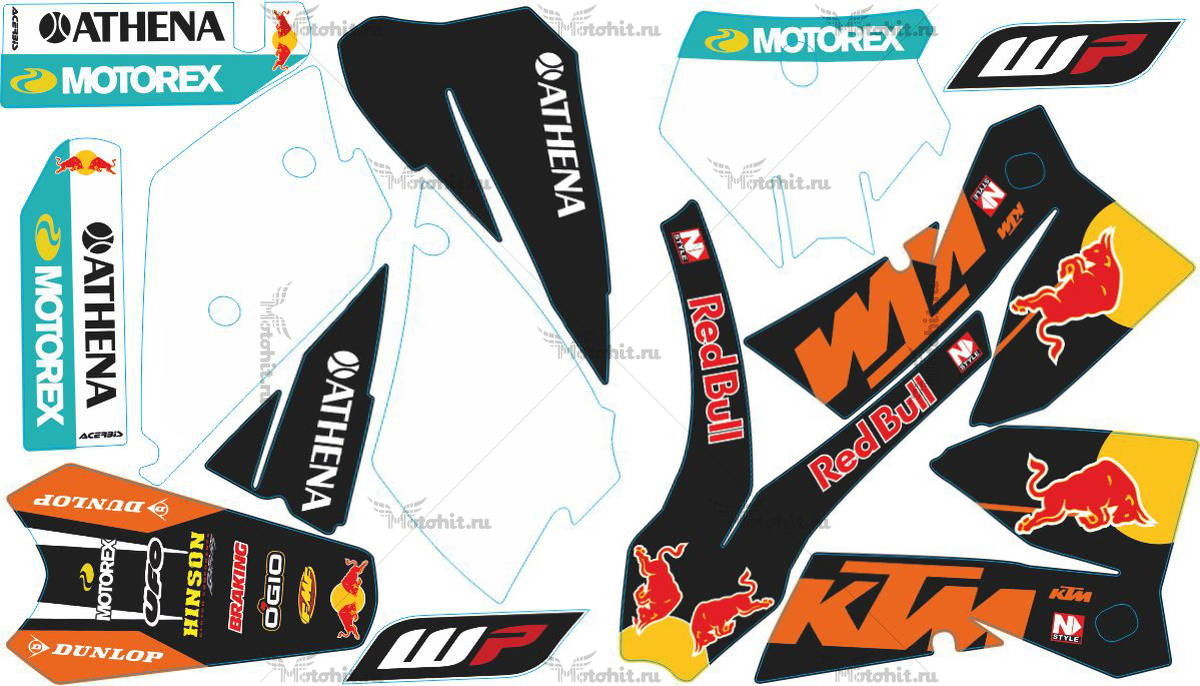 Decals for KTM SX-125 REDBULL2 2001-2003