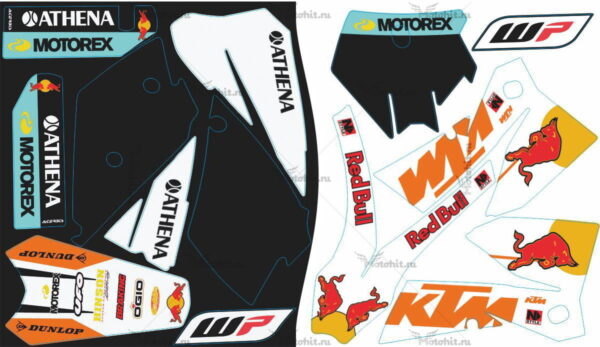 Decals for KTM SX-125 REDBULL2-BLACK 2001-2003
