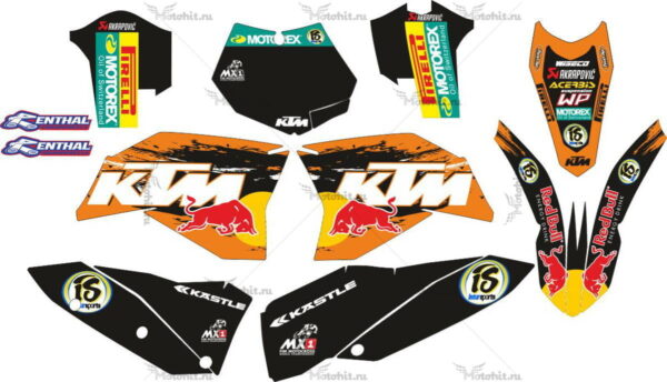 Decals for KTM SX-250-450 2007-2010