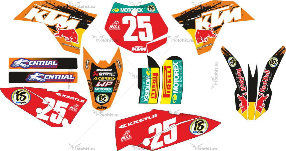 Decals for KTM SX-250-450 2007-2010 MOTOREX