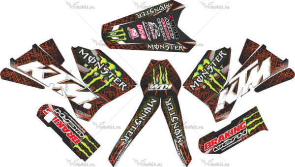 Decals for KTM SX-250 2004-2006 MONSTER