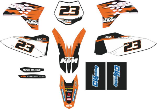 Decals for KTM SX-250 2007-2010