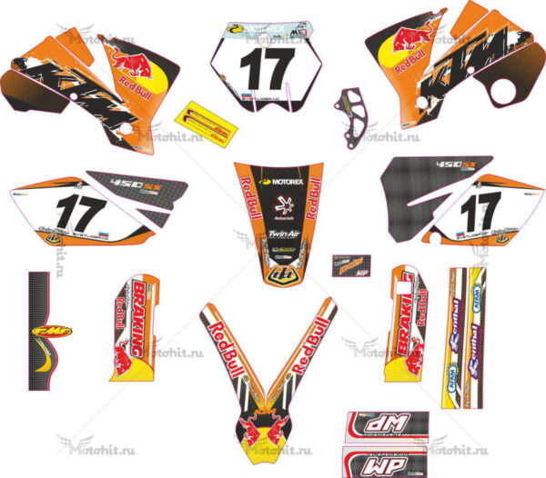 Decals for KTM SX-450 2004-2006 REDBULL
