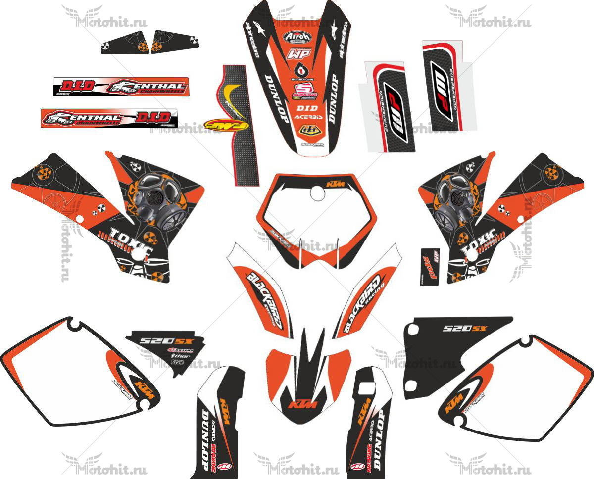 Decals for KTM SX-520 2001-2003 TOXIC