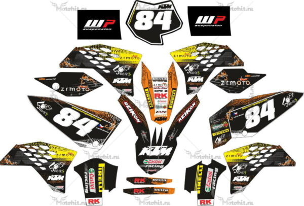 Decals for KTM SXF 2007-2010 REIKON-CASTROL