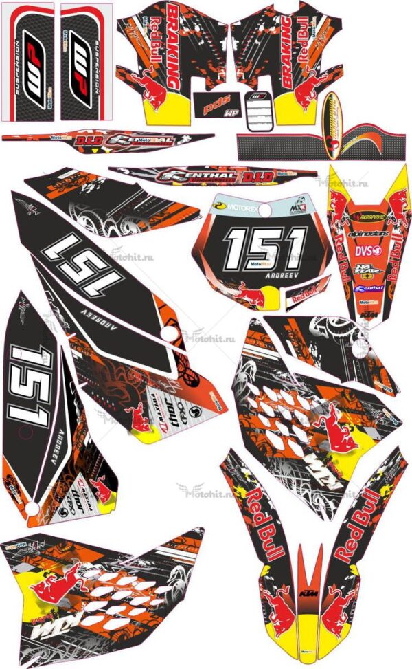 Decals for KTM SXF 2007-2010