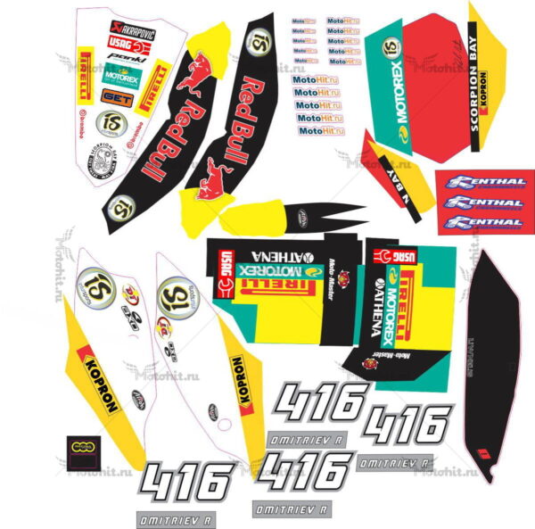 Decals for KTM SXF 2007-2010 CAIROLI-SPAUDAI