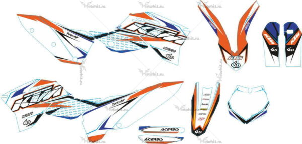 Decals for KTM SXF-125 SXF-525 2007-2010