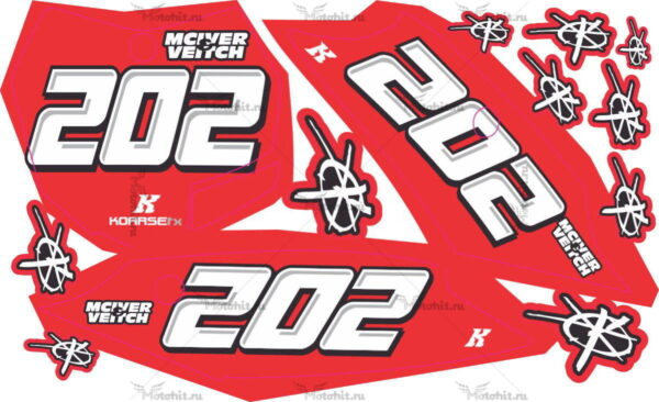 Decals for KTM SXF-350 2013-2015 MV-NUMBER-PLATES