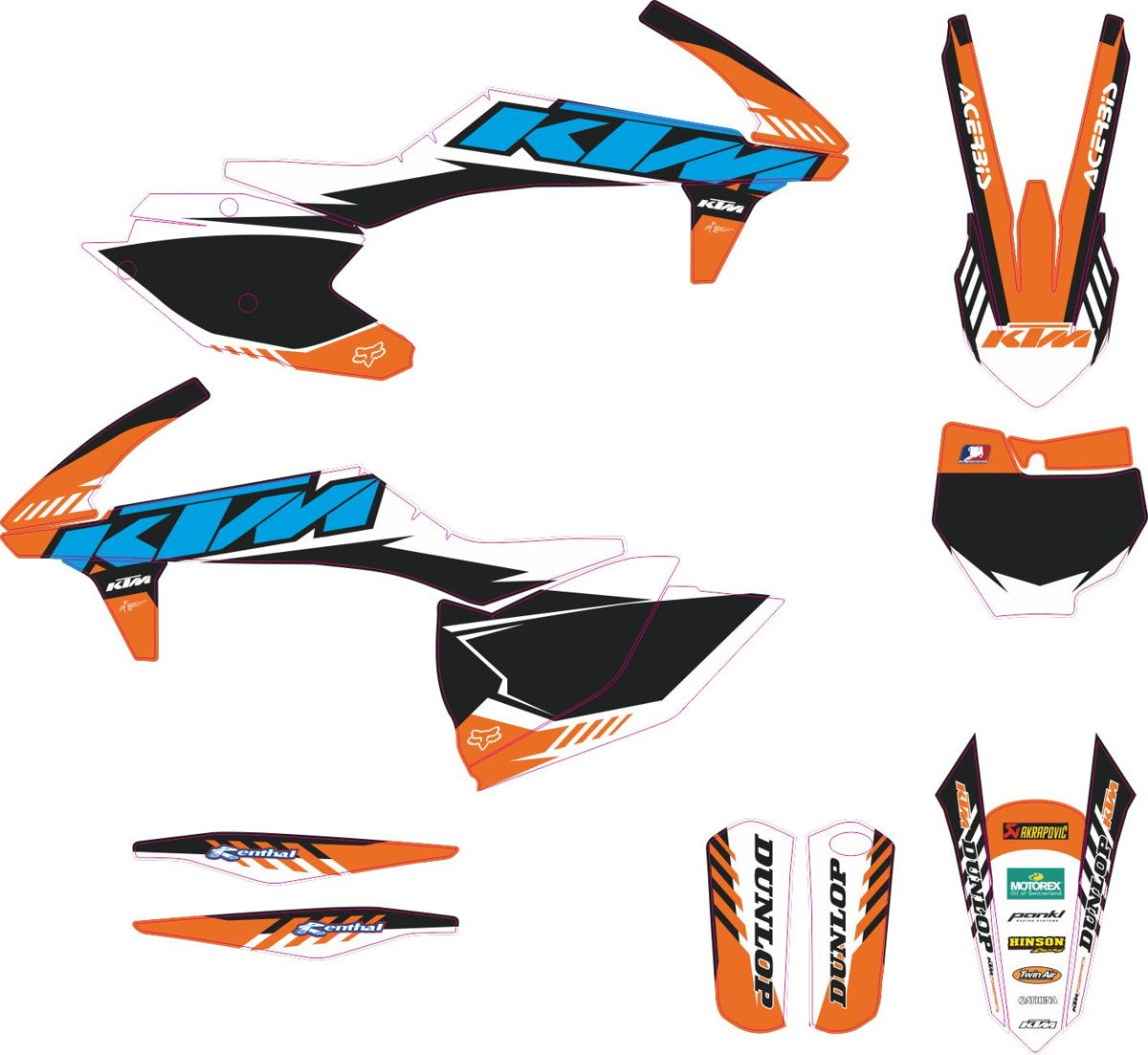 Decals for KTM SXF-450-250 2016-2018 8