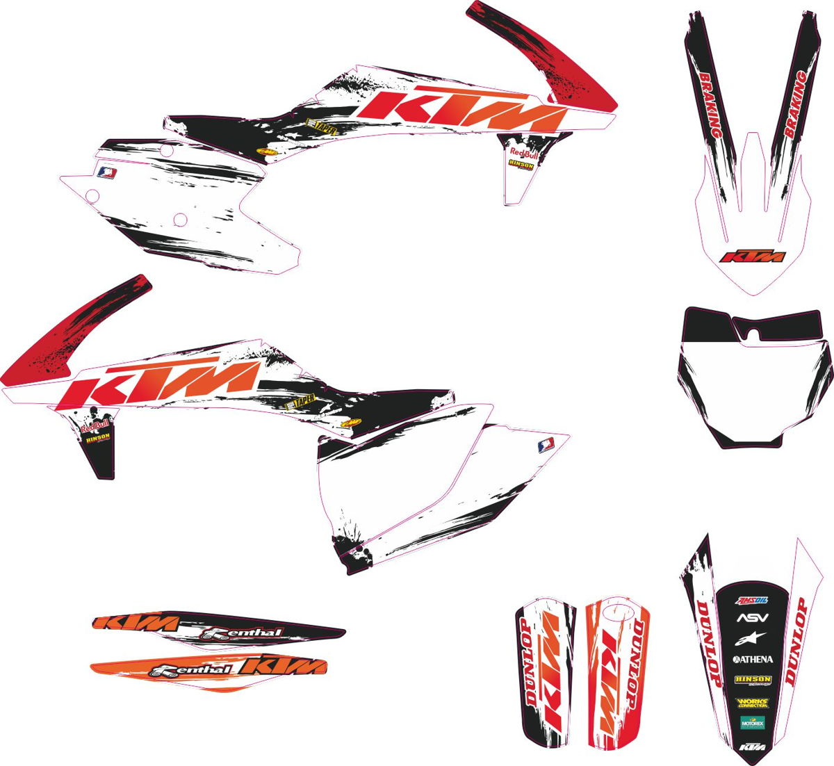 Decals for KTM SXF-450-250 2016-2018 12