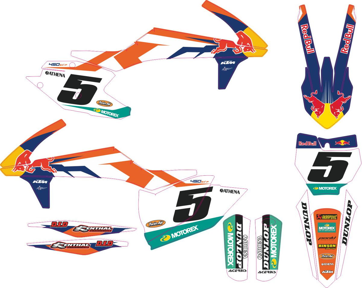 Decals for KTM SXF-450-250 2016-2018 15
