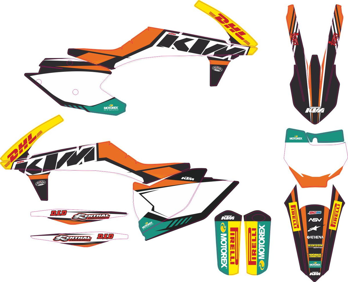 Decals for KTM SXF-450-250 2016-2018 DHL