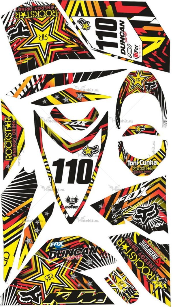 Decals for KTM 525-XC ROCKSTAR