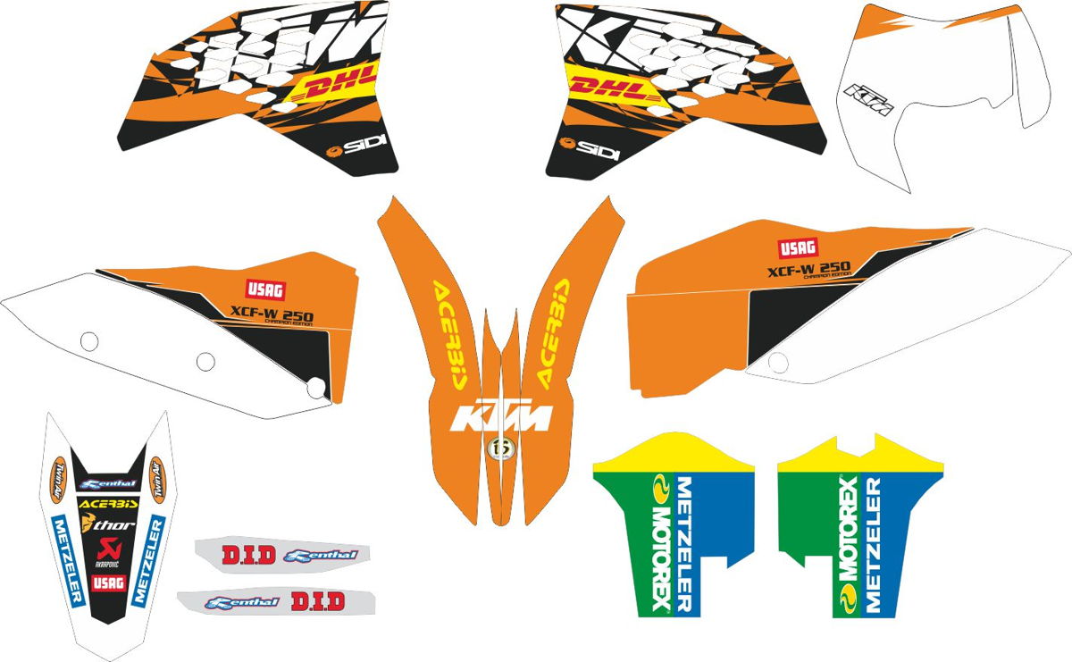 Decals for KTM XCF-W-250 2011