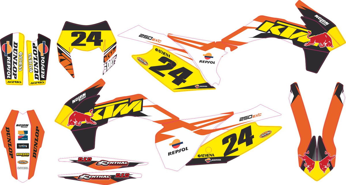 Decals for KTM EXC-XC-W-XCF-W 2014-2016 02