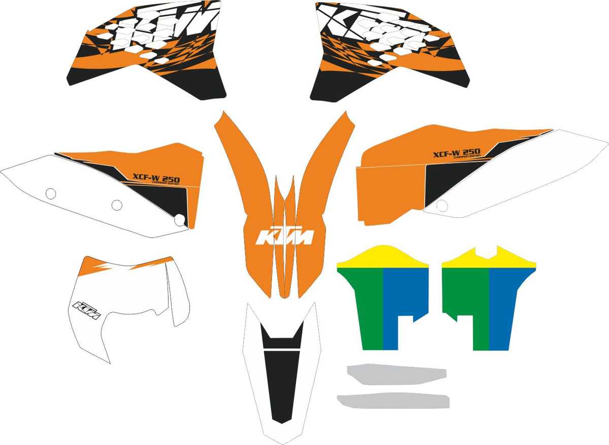 Decals for KTM XCF-W-250 2008-2011