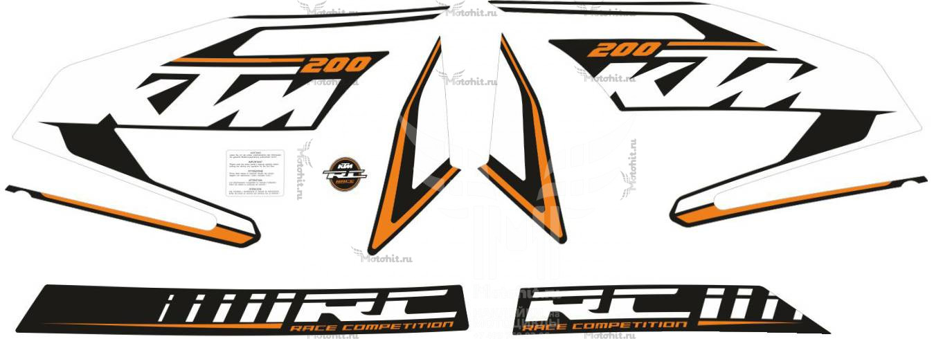 Decals for KTM RC-200 2014