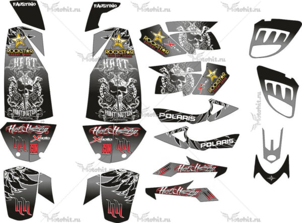 Decals for POLARIS PREDATOR-500 HART-HANTINGTON-BLACK