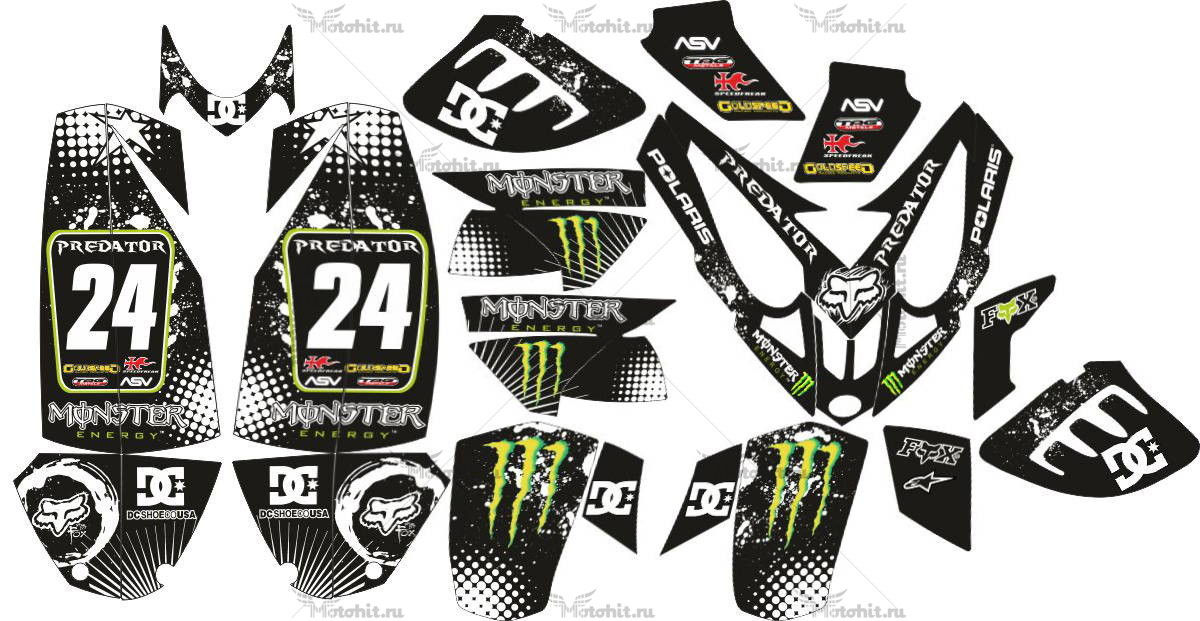 Decals for POLARIS PREDATOR-500 MONSTER