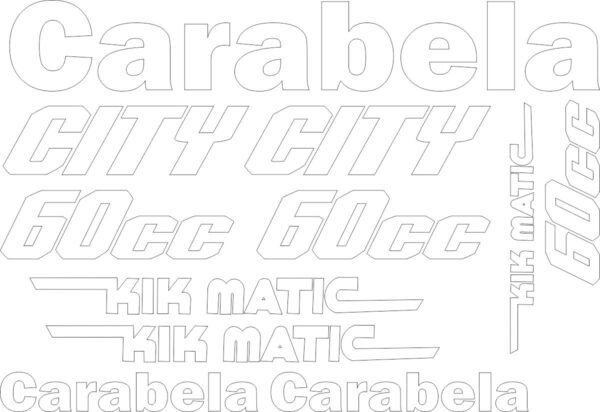 Decals for Carabela City 60cc
