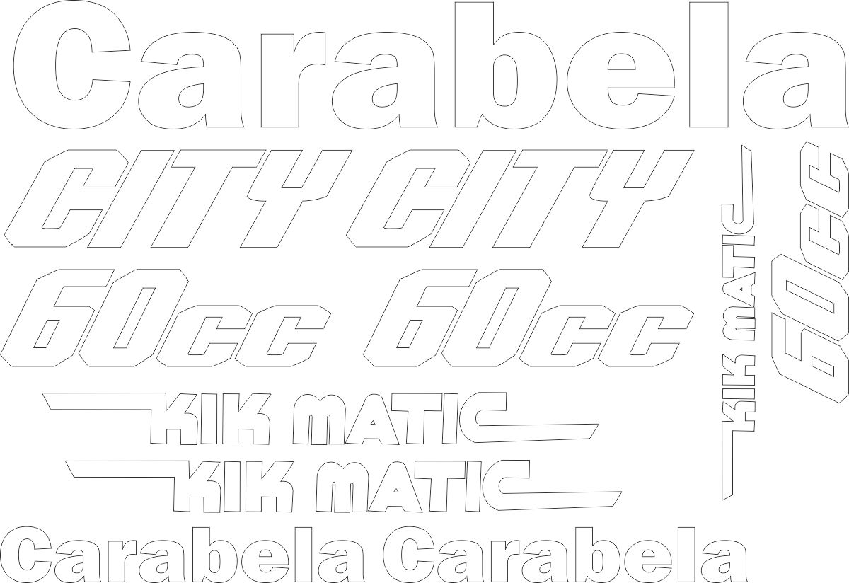 Decals for Carabela City 60cc