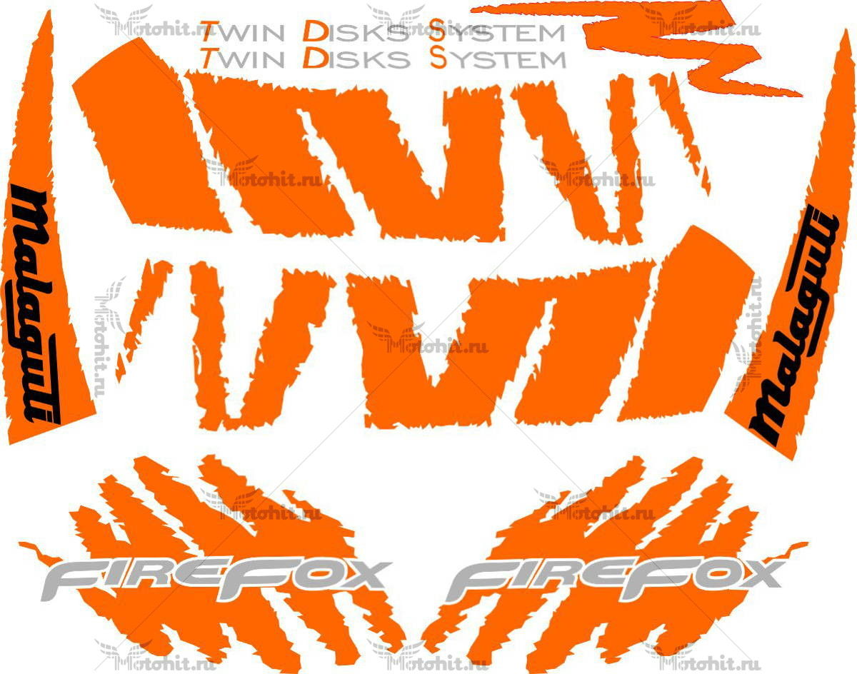 Decals for MALAGUTI-FIREFOX-DUŻY