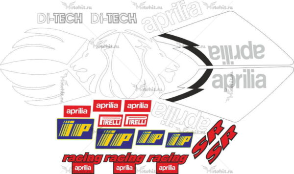 Decals for Aprilia SR-50 2008+-DI-TECH