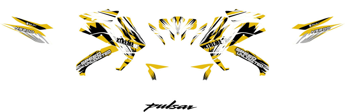 Decals for BAJAJ PULSAR NS 200 AMARILLA TAMA