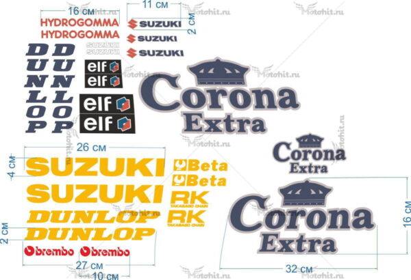 Decals for SUZUKI 2001 CORONA-UNIVERSAL