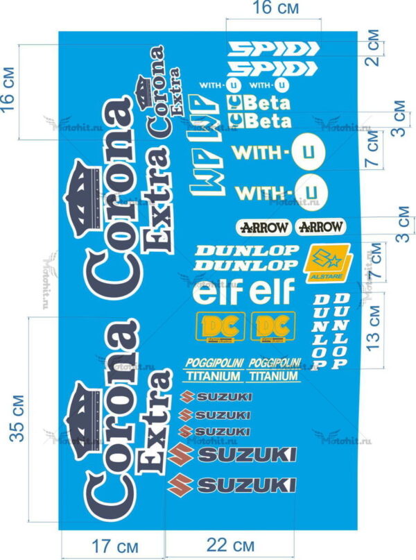 Decals for SUZUKI 2002 CORONA