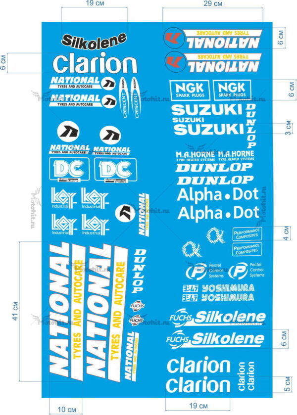 Decals for SUZUKI GSX-R-600 2NATIONAL-TYRES 2000