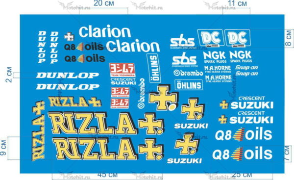 Decals for SUZUKI RIZLA-2