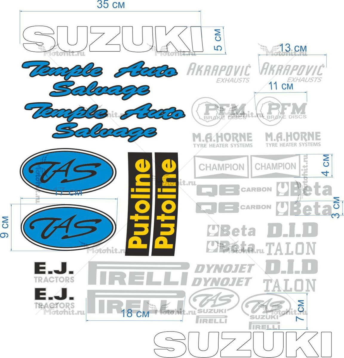 Decals for SUZUKI TAS