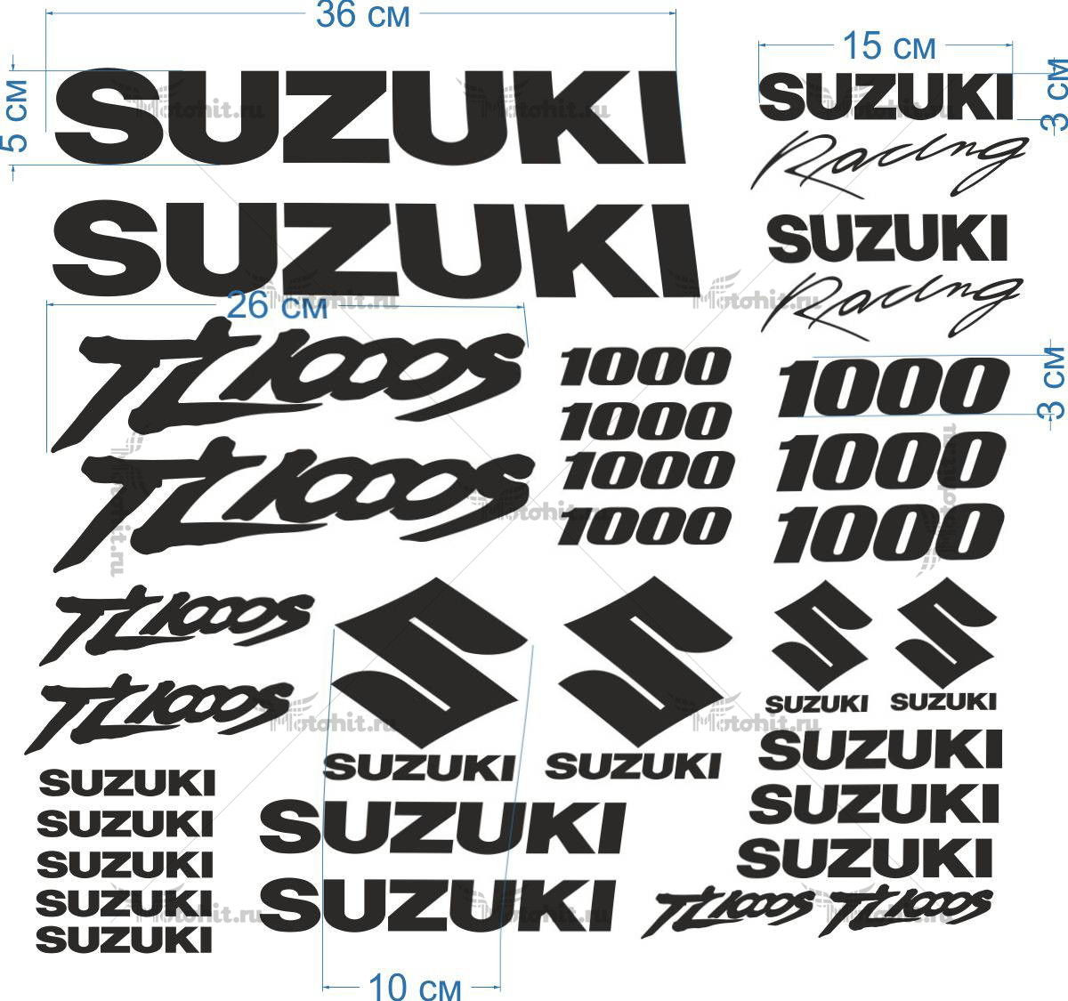 Decals for SUZUKI TL-1000-S 31 STICKER