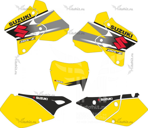 Decals for SUZUKI DRZ-400 2000-2018 YELLOW