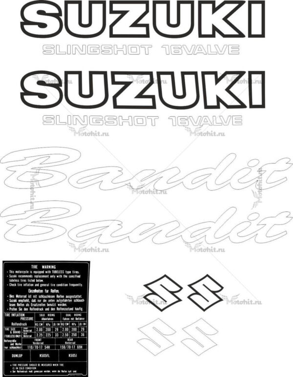 Decals for SUZUKI GSF-400 BANDIT