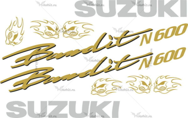 Decals for SUZUKI GSF-600-N BANDIT-GOLD