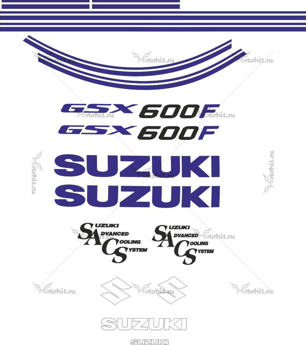 Decals for SUZUKI GSX-600-F 1988