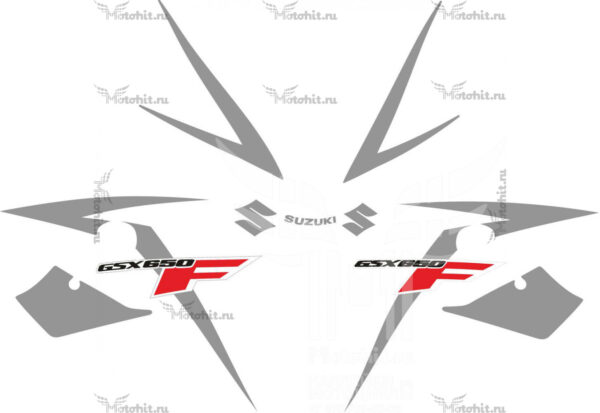 Decals for SUZUKI GSX-650-F 2010-2011 Silver