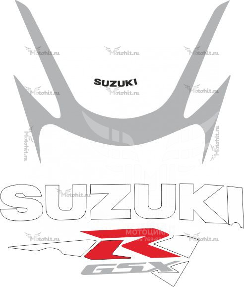 Decals for SUZUKI GSX-R-600 2001-2003 часть