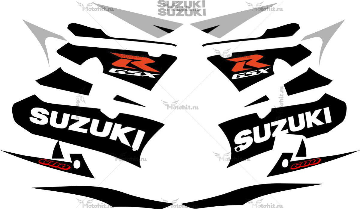 Decals for SUZUKI GSX-R-600 2003 BLACK