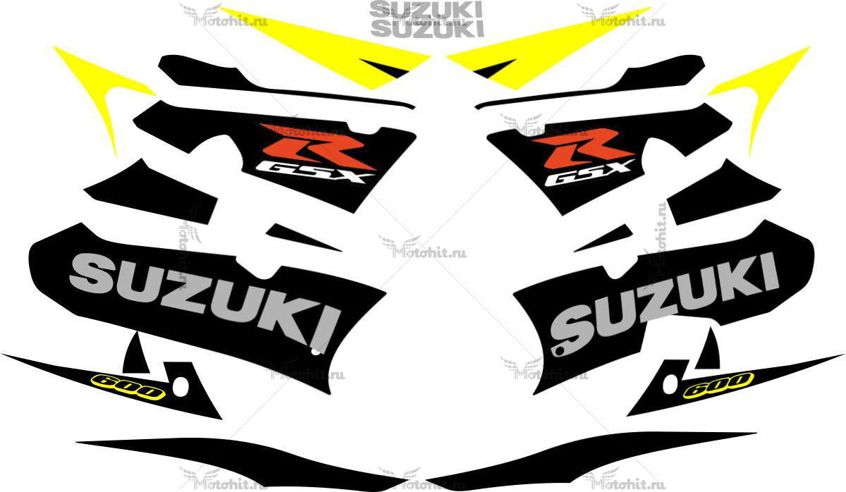 Decals for SUZUKI GSX-R-600 2003 YELLOW