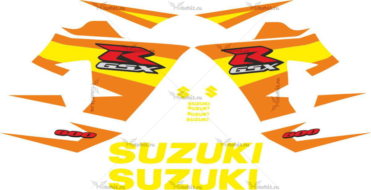 Decals for SUZUKI GSX-R-600 2004-2005 ORANGE