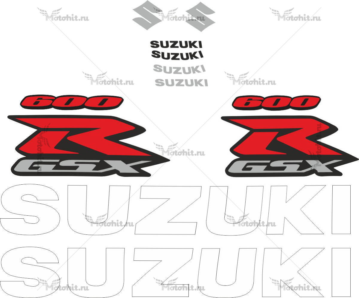 Decals for SUZUKI GSX-R-600 2004-2005 TXT