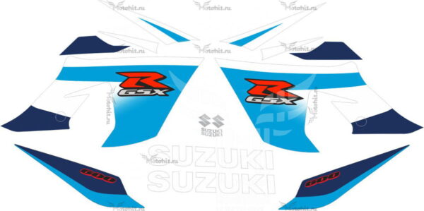 Decals for SUZUKI GSX-R-600 2004-2005 WHITE-BLUE