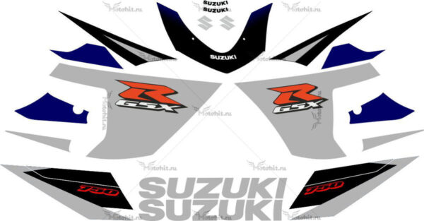 Decals for SUZUKI GSX-R-600 2005 SILVER-BLACK